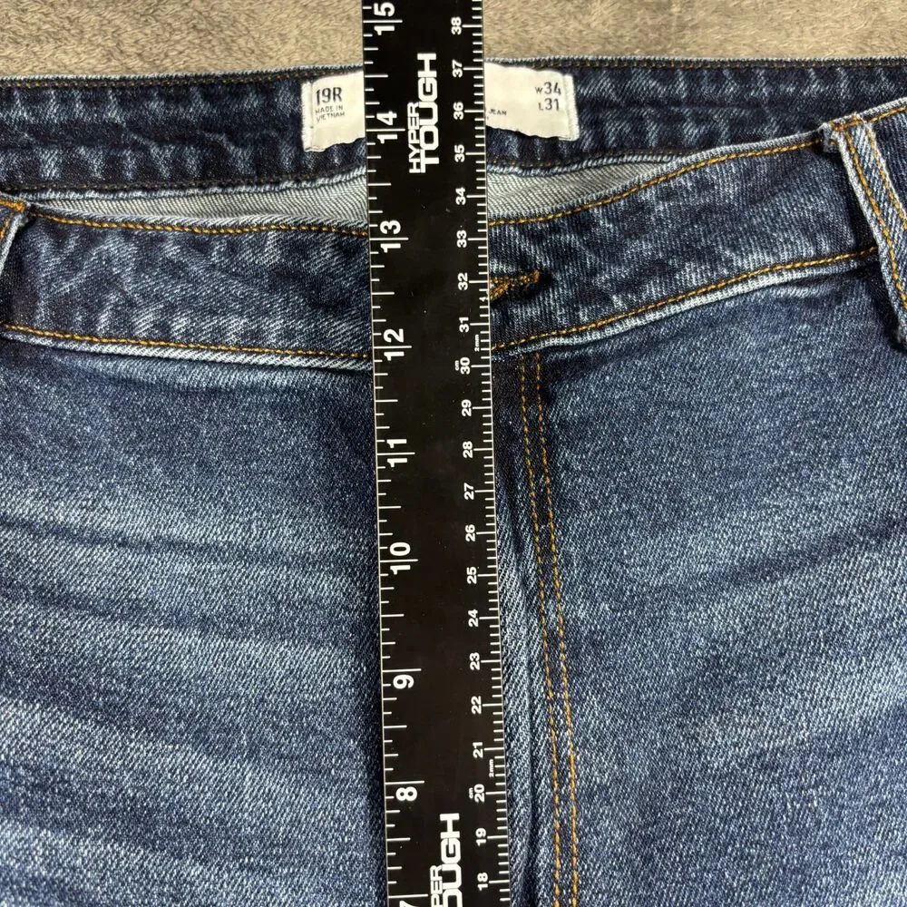 Hollister Women Jeans Curvy Ultra High Rise Dad Distressed Dark Wash Sz 19 M149 - Picture 8 of 13